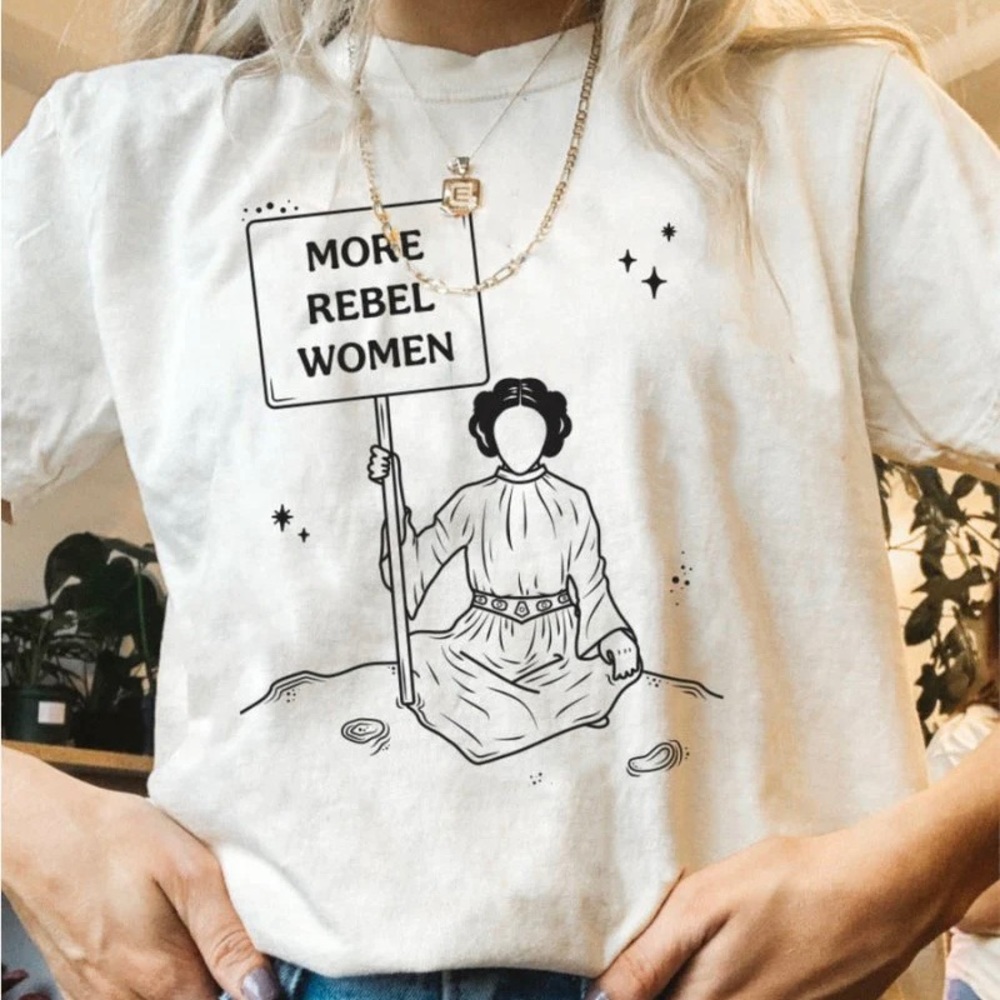 NWOT Girl Tribe Co. More Rebel Women / Princess Leia T-Shirt